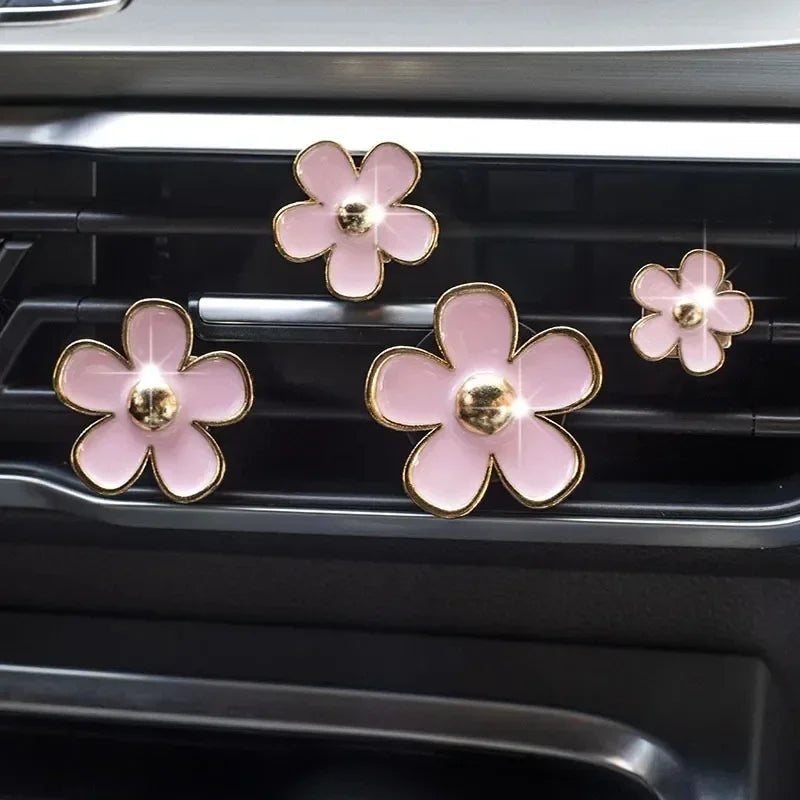 Car Air Vent Perfume Clip – Aromatherapy Freshener with Cute Flower Design