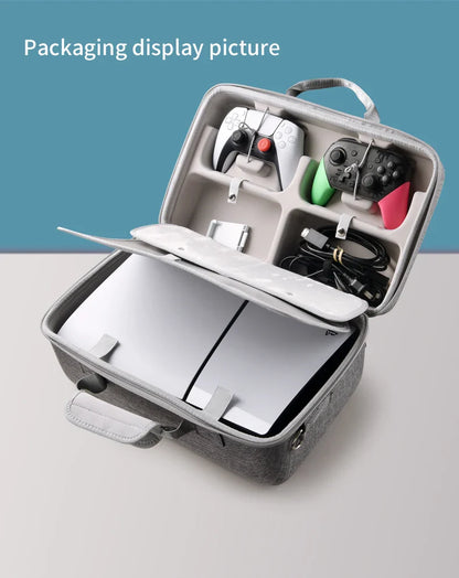 Hard Shell Carrying Case for PS5 – Protective Travel Bag for Console, Base & Accessories