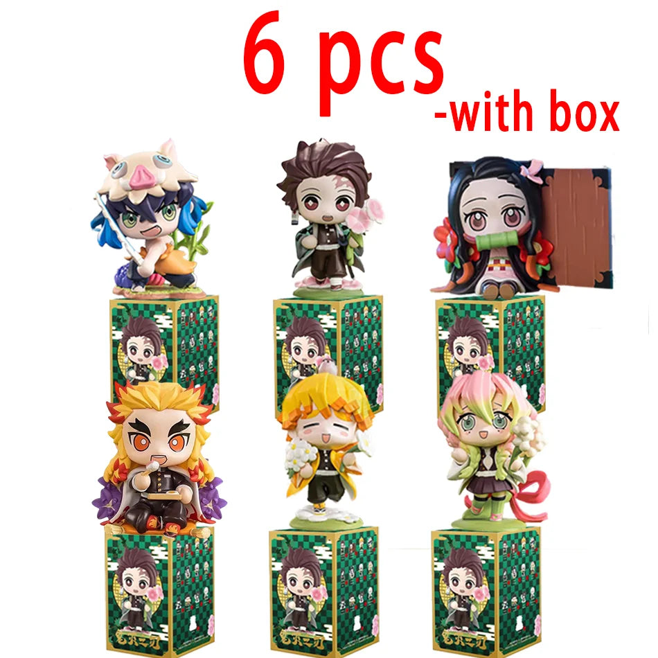 Demon Slayer Tanjiro & Nezuko Figure Blind Box – Anime Cartoon Statue Model Ornament, Creative Surprise Gift