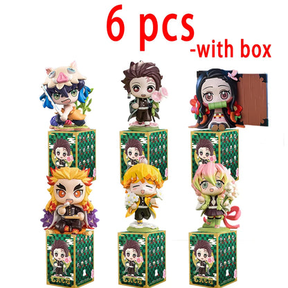 Demon Slayer Tanjiro & Nezuko Figure Blind Box – Anime Cartoon Statue Model Ornament, Creative Surprise Gift