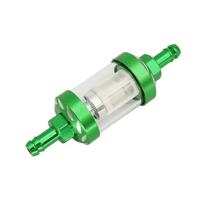 8mm CNC Aluminum Alloy Glass Gas Fuel Filter for Dirt Pit Bike - Enhanced Oil Filtration for CRF70, TTR100, KLX65, and More 125/140/150/160cc Models