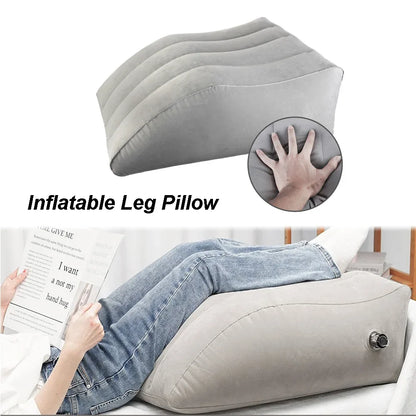 Inflatable Leg Wedge Pillow — Portable Knee Cushion for Travel, Camping & Sleeping, PVC Foot Elevation Pillow