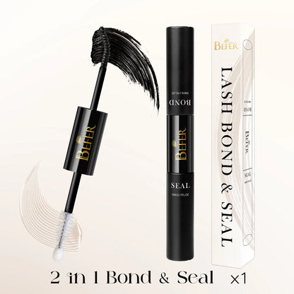 BEFER 2-in-1 Eyelash Glue & Remover — Waterproof Lash Adhesive for Strong, Long-Lasting Eyelashes