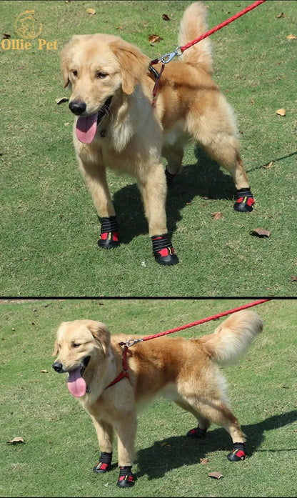 Dog Shoes Waterproof Rain Boots — Anti-Slip, Warm Snow & Reflective Protection for Small and Large Pets