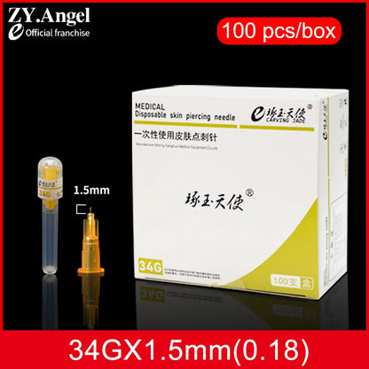 34G Ultra-Fine Disposable Small Needle for Cosmetic Use - Non-Painless Hand Needle 1.5/2.5/4mm