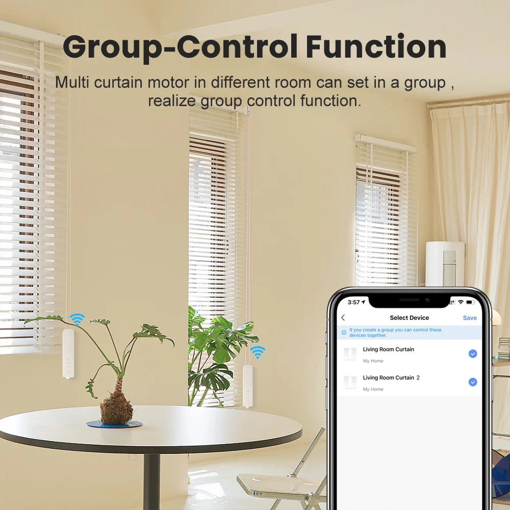 AVATTO Tuya Zigbee Motorized Roller Shutter Blinds – Chain Drive with Built-in Lithium Battery, Alexa/Google Home Compatible