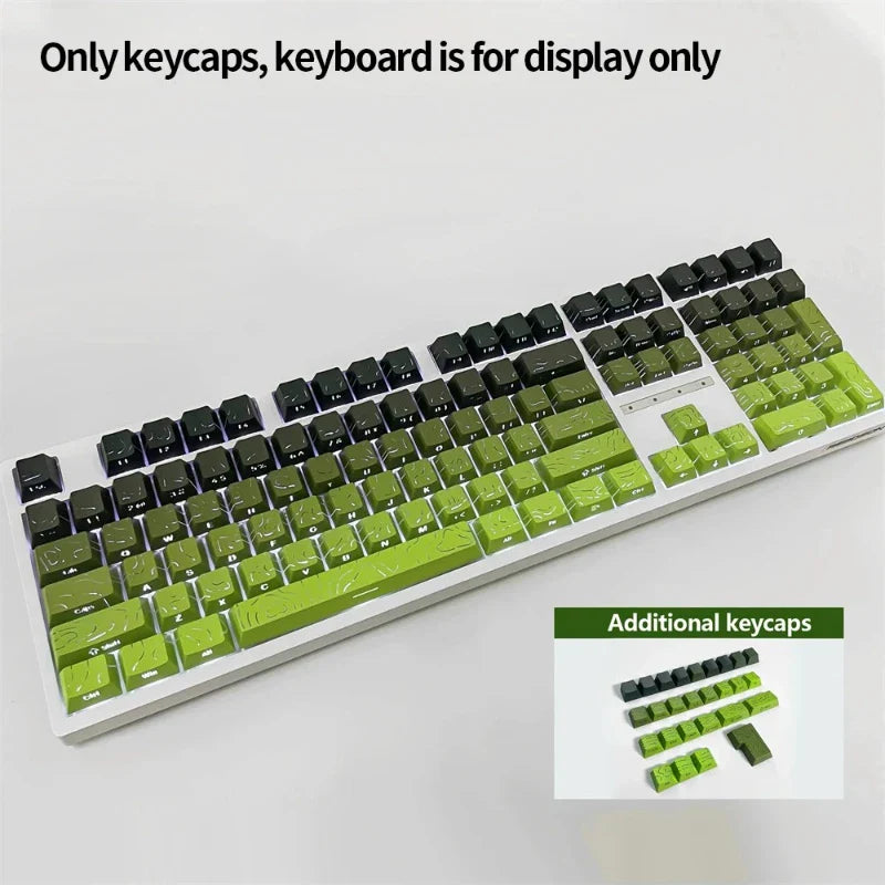 Contour 4.0 Side-Engraved PBT Translucent 97-Key Mechanical Keyboard Keycaps – White Gaming Keycap Set for Magnetic Switch F75 GMK87