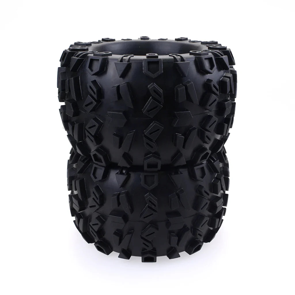 4pcs 1/8 Scale 17mm Hex RC Truck Tires & Wheels Set – Glued for Traxxas Maxx, Tmaxx, E-Revo, Revo 3.3, JLB Cheetah Monster
