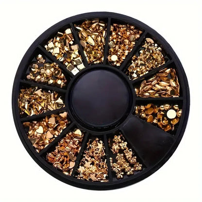 Nail Art Rhinestone Gems - Glitter Crystal Beads Manicure Decoration Accessories for Professional Nail Design