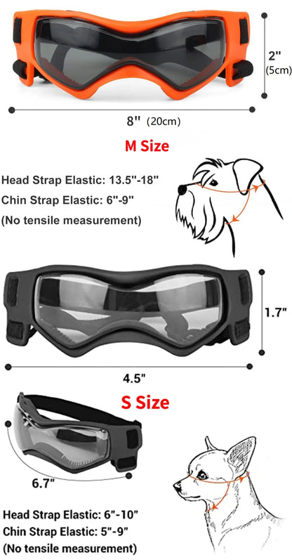UV Protective Goggles for Dogs and Cats: Cool Sunglasses Eyewear for Small to Medium Pets - Outdoor Riding Pet Accessorie