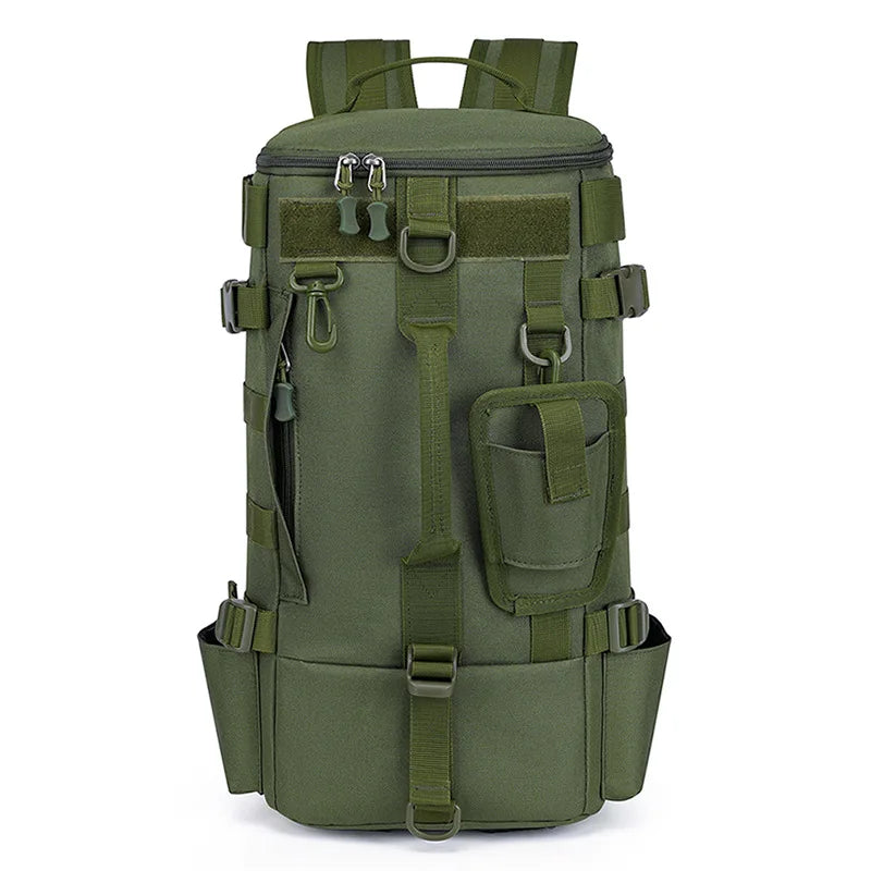 Tactical Fishing Backpack – Multifunctional Tackle Bag with Rod Holders, Molle Storage for Fishing, Camping & Hiking