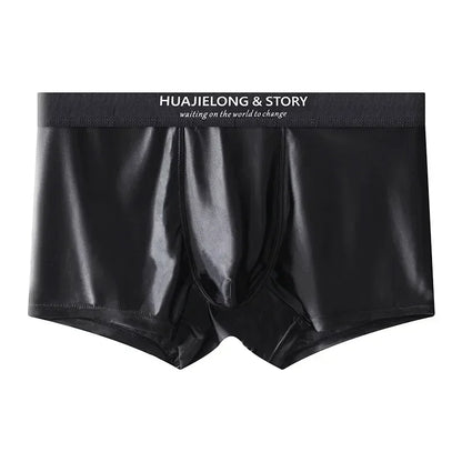 Men’s Ice Silk Boxer Shorts – Breathable Satin-Like Mesh Summer Underwear, Skin-Friendly Comfort Fit (1–3 Pack)