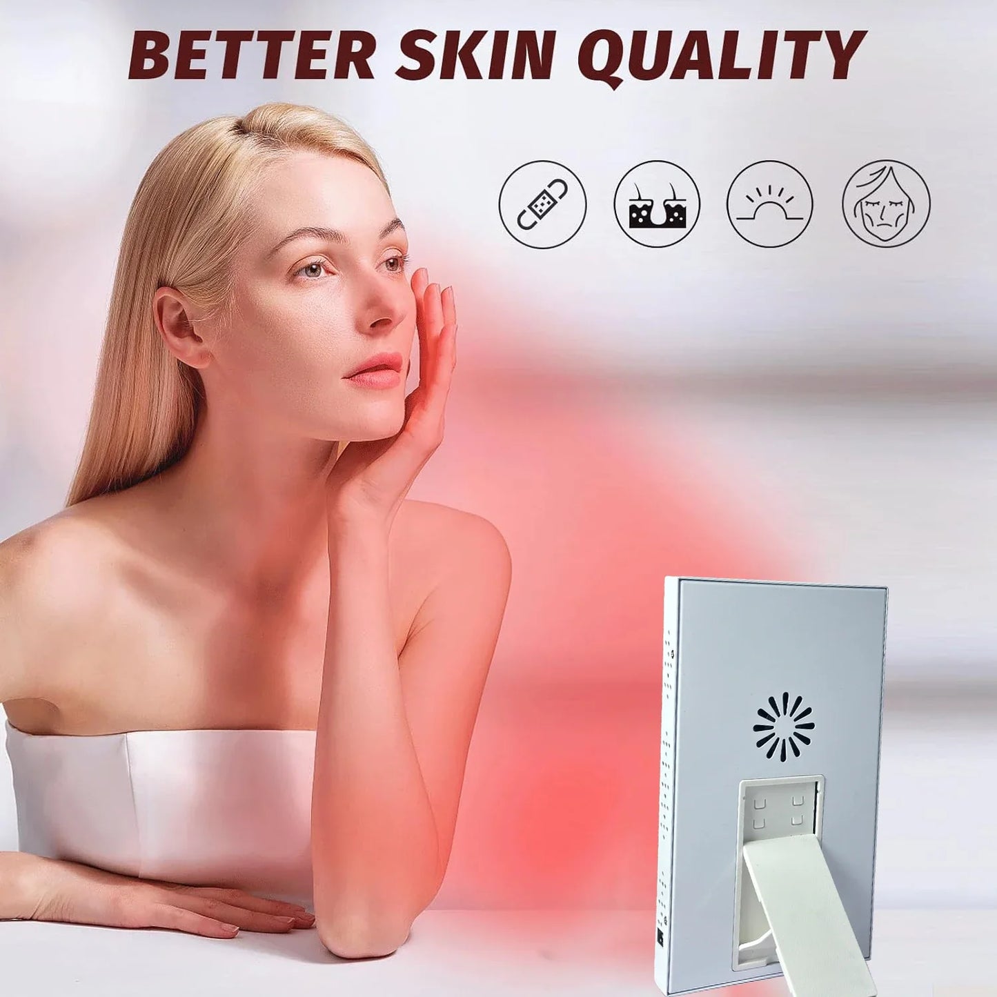 Red Light Therapy Device – 660nm & 850nm Near Infrared LED Panel for Pain Relief & Skin Health