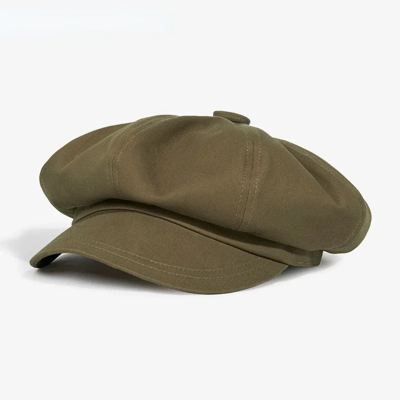 Fashion Beret Hat for Men and Women - Spring Summer Versatile Classic Casquette, Retro Octagonal Painter Sun-Cap for Teens