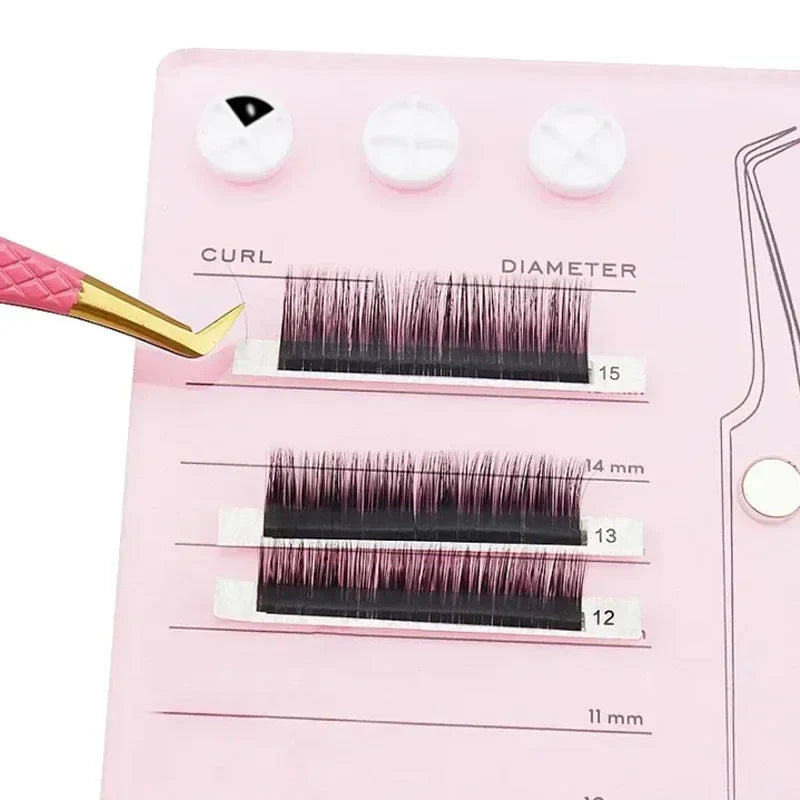 Eyelash Extension Magnetic Scale Holder – Acrylic Lash Board, Glue Pallet Cup & Hygienic False Eyelash Pad Makeup Tools