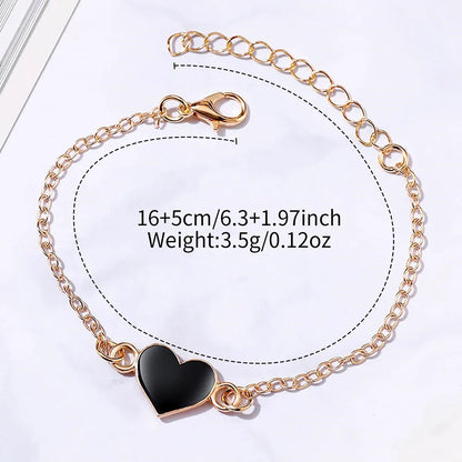 2PCS Women's Watch Set – Fashion Square Stainless Steel Band Quartz Watches with Heart Bracelet