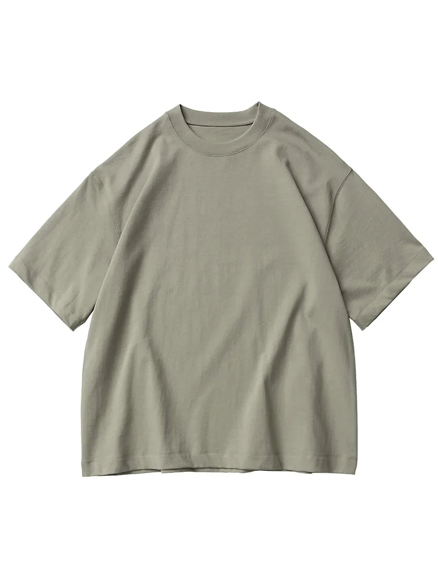 Heavy Cotton Oversized Men’s T-Shirt – 320g Solid Color Drop Shoulder Short Sleeve