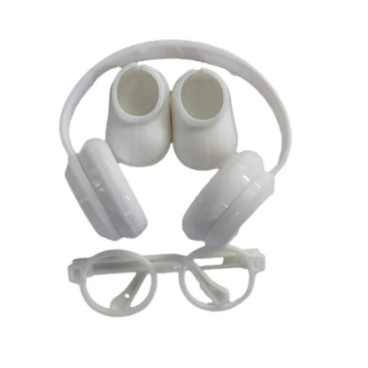 DIY Accessories for Labubu V1 V2 Shoes — Stylish Plastic Headphone Set & Plush Doll Decoration Gift (No Lenses)