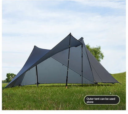 ASTA GEAR Yun Chuan 15D Nylon Ultralight Tent – Double-Sided Silicon-Coated, Rodless Pyramid Design for Camping & Hiking
