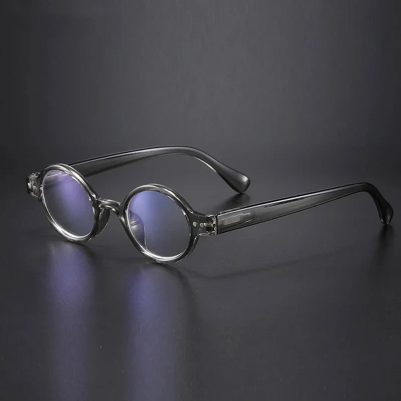 May Flower 2024 Slim Round Reading Glasses – Blue Light Blocking Eyewear for Men & Women +1.5