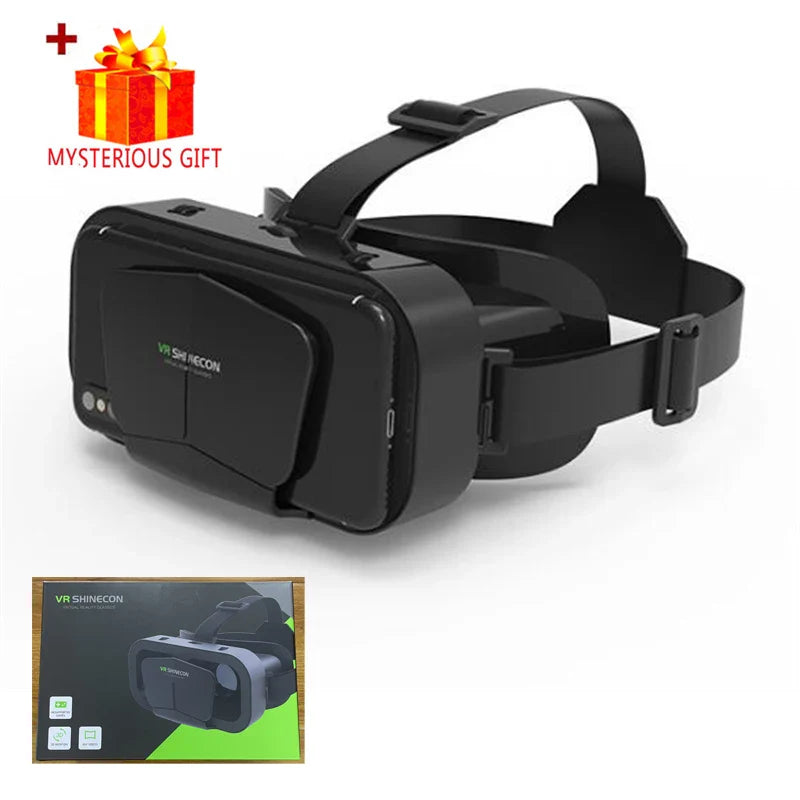 Shinecon 3D VR Headset – Virtual Reality Glasses with Helmet Lenses for Smartphones