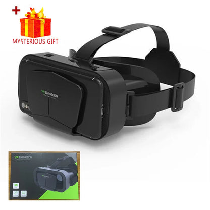 Shinecon 3D VR Headset – Virtual Reality Glasses with Helmet Lenses for Smartphones