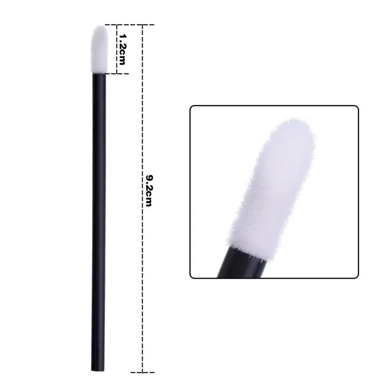 Disposable Lip and Eyelash Brush Set - 50 Pcs Mascara Applicators, Lipstick Wands, and Make-up Brushes for Cosmetic Beauty Tools