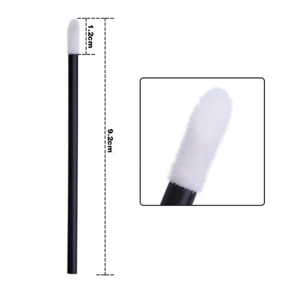 Disposable Lip and Eyelash Brush Set - 50 Pcs Mascara Applicators, Lipstick Wands, and Make-up Brushes for Cosmetic Beauty Tools