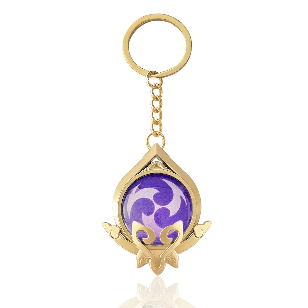 Genshin Impact Venti Eye Keychain 1:1 – Luminous Anime Cosplay Key Ring Backpack Pendant Gaming Accessories Gift