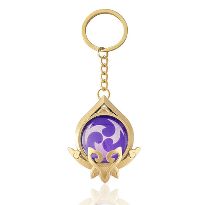 Genshin Impact Venti Eye Keychain 1:1 – Luminous Anime Cosplay Key Ring Backpack Pendant Gaming Accessories Gift