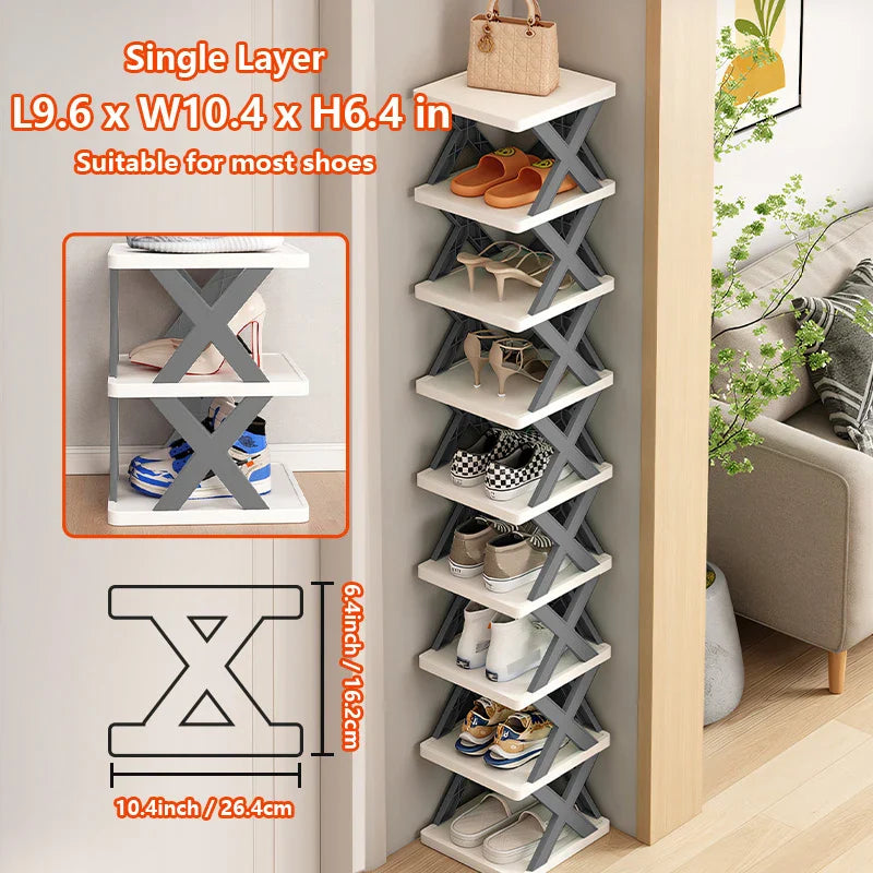 Multi-Layer Detachable Shoe Rack Storage Organizer — Space-Saving Household Shoe Shelf Cabinet