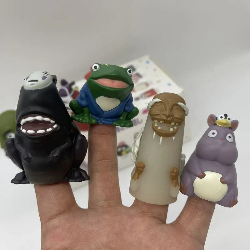 Japanese Anime White Dragon Elf Finger Doll — Faceless Male Coal Ball Decoration, Blind Box Toy for Birthday Gift