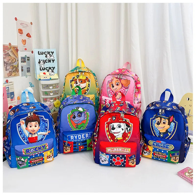 PAW Patrol Skye and Chase Backpack - Cute Anime Schoolbag for Kids - Boys and Girls Puppy Patrol Toy Gift