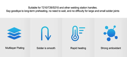 RELIFE Super Fine Soldering Tips C210 C245 C115 – Professional Iron Tips for GVM T210 T115 Stations