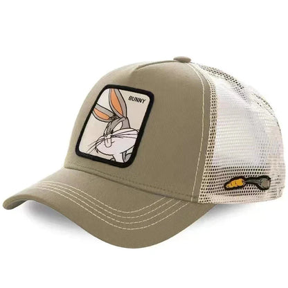 Anime Cartoon Baseball Cap – High Quality Cotton Snapback Hat for Kids, Men & Women, Hip Hop Dad Mesh Trucker Cap