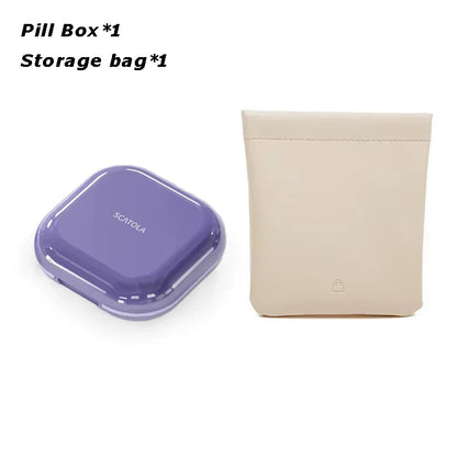 Mini Travel Pill Box — Lightweight 4 Compartment Pocket Medicine Organizer