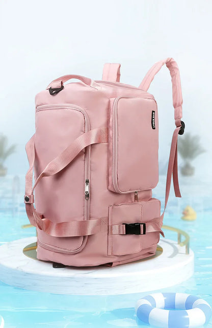 Women’s Sports Gym Bag – Dry & Wet Compartments Shoulder Crossbody Travel Duffel for Swimming, Fitness & Outdoor Use