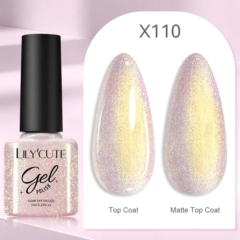 LILYCUTE 5ml Silver Metallic Liner Gel Polish – Super Bright UV Nail Art Stripe & Drawing Paint Varnish, Mirror Effect Graffiti Gel
