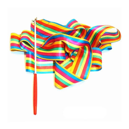 4m Colorful Gymnastics Dance Ribbon with Rod – Kids Performance Toy, Outdoor Sports & Gift for Children