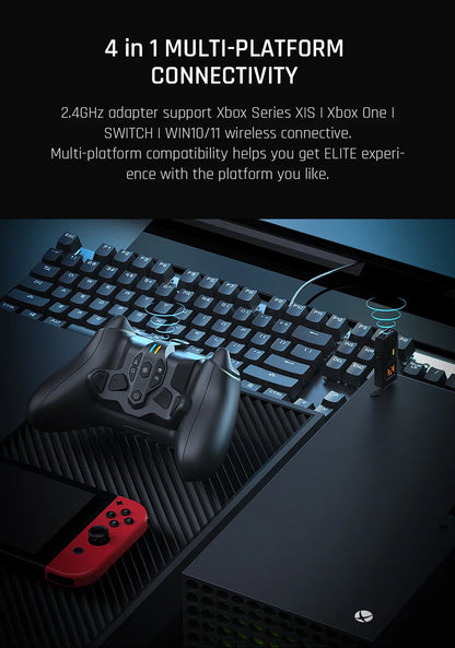 BIGBIG WON ARMOR-X Pro Rear Paddle Adapter – Back Button Attachment & Extension Keys for Xbox Series X/S Controller & NS Switch