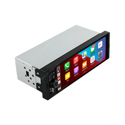 1DIN Universal 6.86" MP5 Car Radio – Wireless CarPlay Android Auto Multimedia Video Player with AUX, USB, SWC, Bluetooth & Touchscreen
