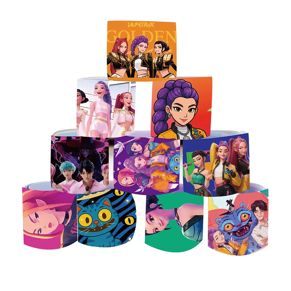 12/24/36/48PCS K-POP Demon Hunters Slap Bracelets – Birthday Party Favors, Christmas Stocking Fillers for Kids