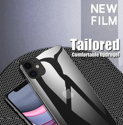 4-Pack Full Cover Hydrogel Screen Protectors for iPhone 11-15 Pro Max & Plus – Back Film, Not Glass