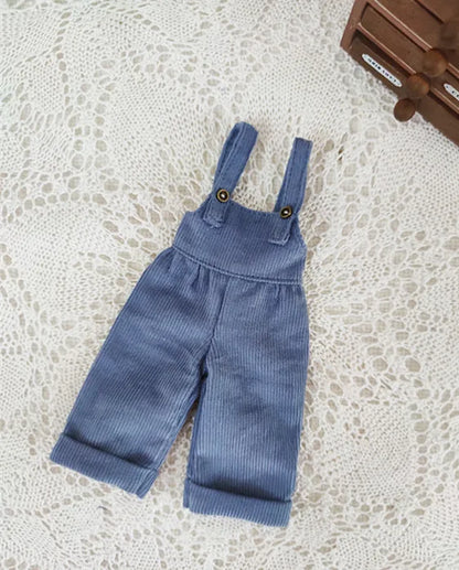 Casual Blythe Doll Clothes – Romper, Plaid Pants & Long Sleeve Top for Licca, Azone, OB24/OB27 Dolls