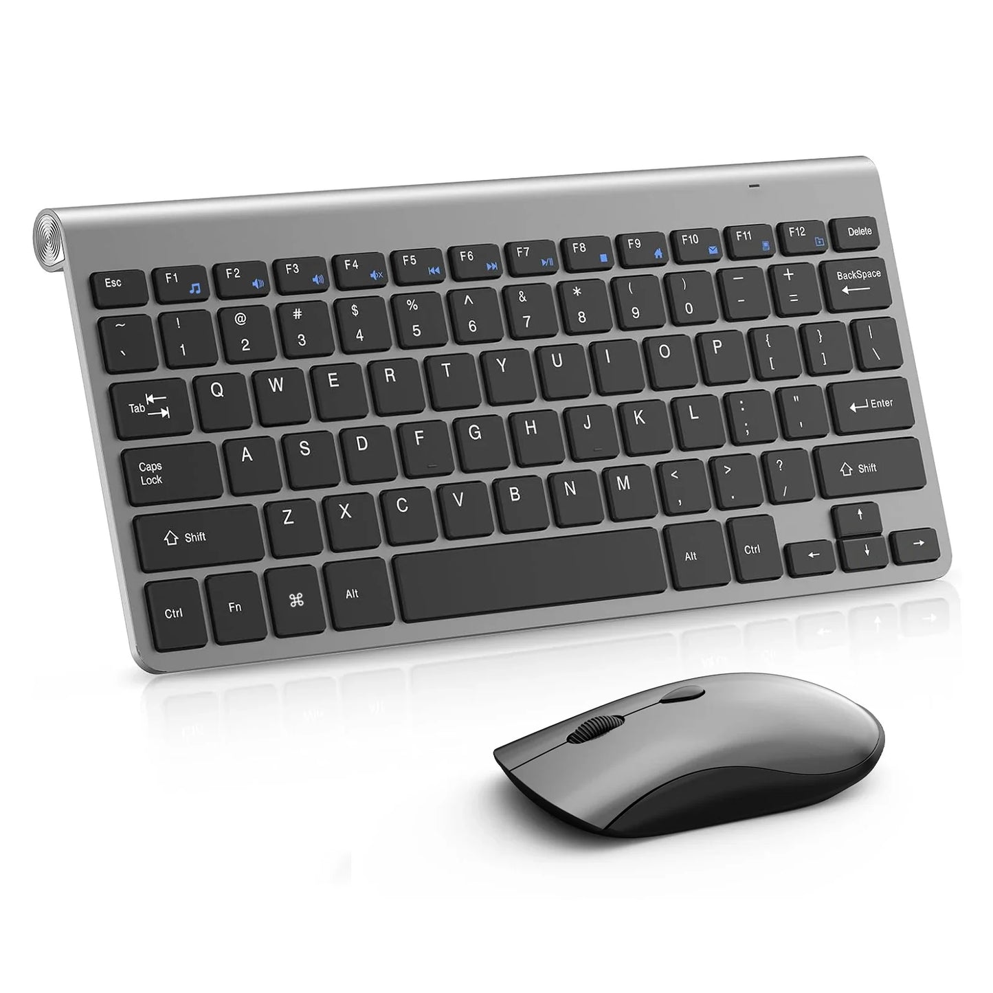 2.4G Wireless Mini Keyboard and Mouse Set – USB Portable Combo with Russian/Korean/Hebrew Layout for PC & Laptop