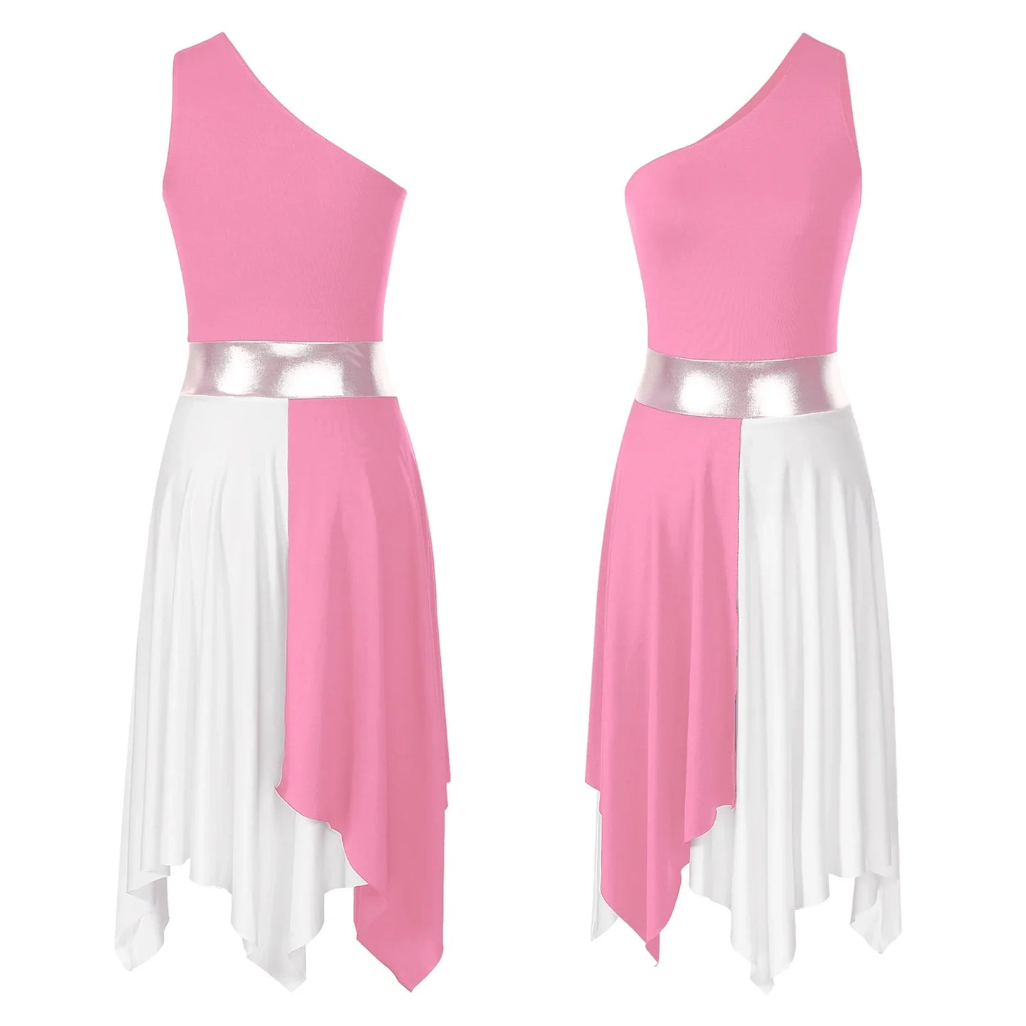Women's Praise Dance Dress - Modern Liturgical Church Choir Costume with Irregular Hem for Ballet & Contemporary Dance
