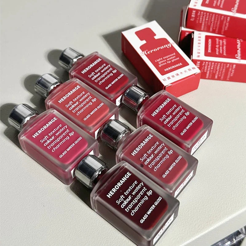 Glass-Like Lip Lacquer - Mirror Shine Hydrating Smudge-Proof Long-Wear Lip Gloss