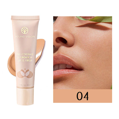 6-Color BB Cream Concealer – 30ml Liquid Foundation Primer with Natural Coverage for Face Brightening & Flawless Skin Finish