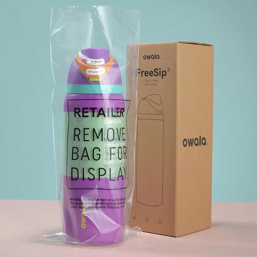 2024 New Owala Insulated Stainless Steel Water Bottle with Straw – BPA-Free Sports Bottle, 24oz/32oz, Great for Travel