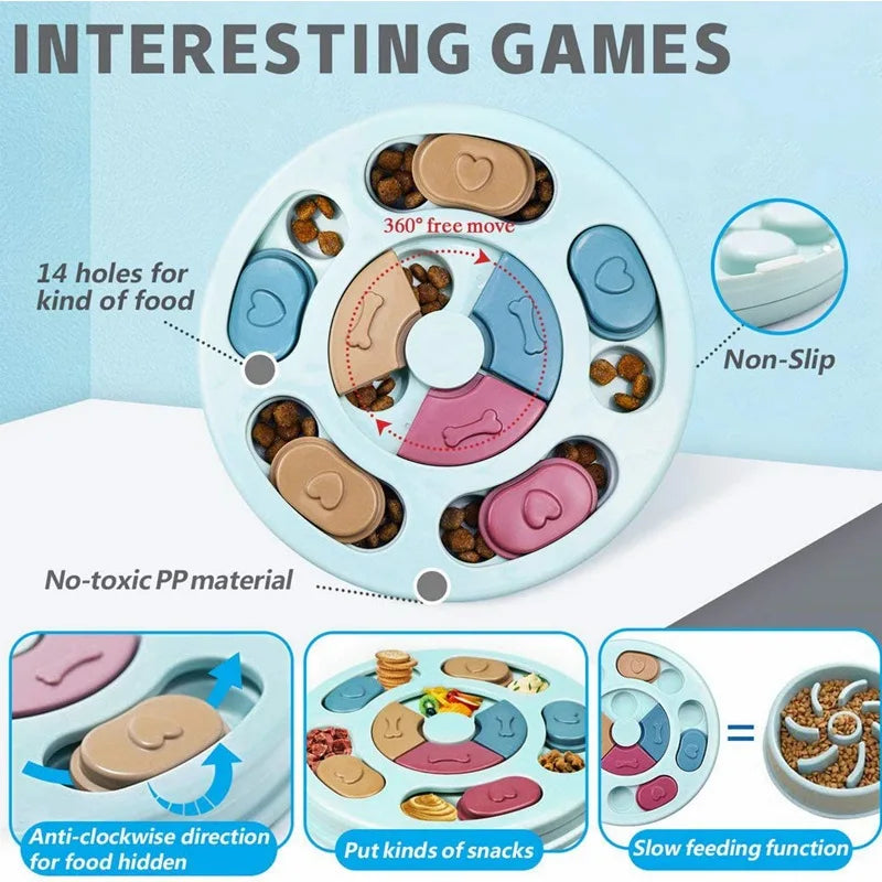 Dog Slow Feeder Bowl – Educational Toy for Interactive Feeding and Training